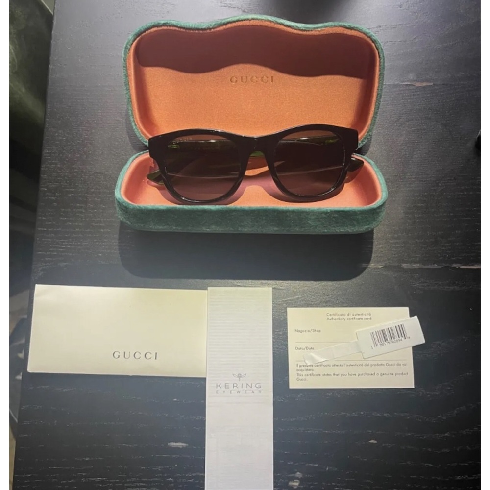 GUCCI Black Green 52 mm Sunglasses